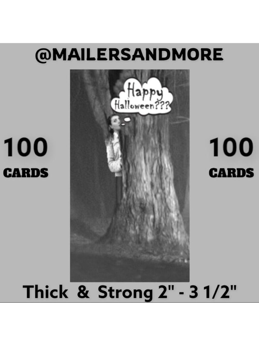 100 Midnight Creeps Halloween Thank You Cards. PRICE IS FIRM